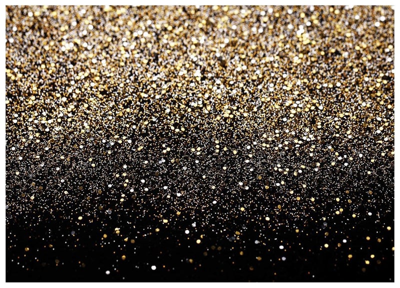 WOLADA Black and Gold Backdrop Golden Glitter Backdrop for Photography Wedding Birthday Baby Shower Party Photo Studio 10x8FT 11176 - Image 1